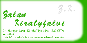 zalan kiralyfalvi business card